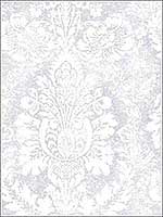 Valentine Damask Grey Wallpaper AB42424 by Patton Norwall Wallpaper for sale at Wallpapers To Go
