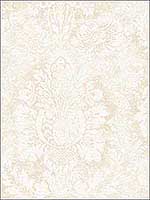 Valentine Damask Taupe Linen Wallpaper AF37713 by Patton Norwall Wallpaper for sale at Wallpapers To Go