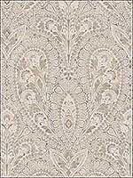 Ornamental Beige Coffee Grey Wallpaper AF37729 by Patton Norwall Wallpaper for sale at Wallpapers To Go