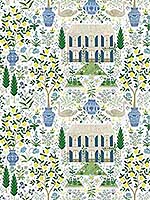 Camont Blue Green Wallpaper RI5109 by Rifle Paper Co Wallpaper for sale at Wallpapers To Go