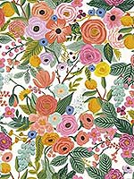 Garden Party Coral Orange Wallpaper RI5119 by Rifle Paper Co Wallpaper for sale at Wallpapers To Go