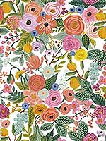 Garden Party Rose Peel and Stick Wallpaper PSW1200RL by Rifle Paper Co Wallpaper for sale at Wallpapers To Go