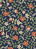 Primrose Rose Navy Peel and Stick Wallpaper PSW1314RL by Rifle Paper Co Wallpaper for sale at Wallpapers To Go