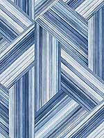 Geo Inlay Denim Sky Blue Wallpaper LW50102 by Seabrook Wallpaper for sale at Wallpapers To Go