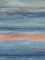 Sunset Stripes Blueberry Vermillion Orange Wallpaper LW50406 by Seabrook Wallpaper for sale at Wallpapers To Go