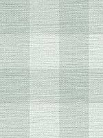 Rugby Gingham Grasscloth Look Sea Glass Wallpaper LN10804 by Seabrook Wallpaper for sale at Wallpapers To Go