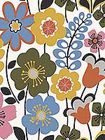 Piper Multicolor Floral Wallpaper 290325825 by A Street Prints Wallpaper for sale at Wallpapers To Go