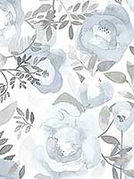 Orla Blue Floral Wallpaper 290325841 by A Street Prints Wallpaper for sale at Wallpapers To Go