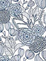 Alannah Navy Botanical Wallpaper 290325857 by A Street Prints Wallpaper for sale at Wallpapers To Go