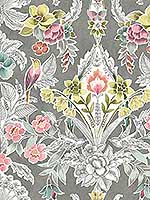 Vera Multicolor Floral Damask Wallpaper 290325860 by A Street Prints Wallpaper for sale at Wallpapers To Go