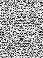 Zaya Black Tribal Diamonds Wallpaper 296926012 by A Street Prints Wallpaper for sale at Wallpapers To Go