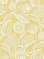 Alma Yellow Tropical Floral Wallpaper 296987529 by A Street Prints Wallpaper for sale at Wallpapers To Go