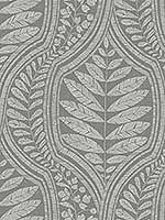 Juno Dark Grey Ogee Wallpaper 296425951 by A Street Prints Wallpaper for sale at Wallpapers To Go