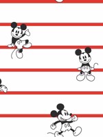 Disney Mickey Mouse Stripe Red Wallpaper DI0933 by York Wallpaper for sale at Wallpapers To Go