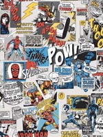 Marvel Comics Pow Black Blue Red Wallpaper DI0944 by York Wallpaper for sale at Wallpapers To Go