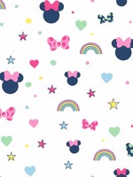 Disney Minnie Mouse Rainbow Pink Wallpaper DI0991 by York Wallpaper for sale at Wallpapers To Go