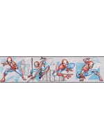 Spider Man Fracture Red Gray Blue Border DI1030BD by York Wallpaper for sale at Wallpapers To Go