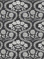 Folksy Floral Black White Wallpaper FH4022 by York Wallpaper for sale at Wallpapers To Go