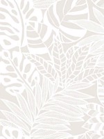 Jungle Leaves White Wallpaper SS2573 by York Wallpaper for sale at Wallpapers To Go