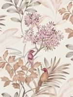 Handpainted Songbird Red Wallpaper TL1929 by York Wallpaper for sale at Wallpapers To Go
