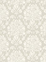 Block Print Damask Beige Wallpaper TL1934 by York Wallpaper for sale at Wallpapers To Go