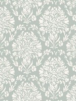 Block Print Damask Green Wallpaper TL1937 by York Wallpaper for sale at Wallpapers To Go