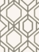 Sawgrass Trellis White Taupe Wallpaper TC2635 by York Wallpaper for sale at Wallpapers To Go