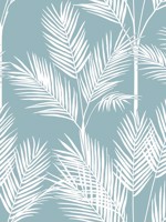 King Palm Silhouette Blue Wallpaper CV4408 by York Wallpaper for sale at Wallpapers To Go