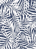 Oahu Fronds Navy White Wallpaper CV4432 by York Wallpaper for sale at Wallpapers To Go
