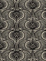 Lotus Palm Off White Black Wallpaper HO2155 by Ronald Redding Wallpaper for sale at Wallpapers To Go