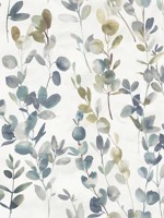 Joyful Eucalyptus Turquoise Wallpaper OS4313 by Candice Olson Wallpaper for sale at Wallpapers To Go