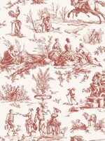 Seasons Toile Red Wallpaper GR5925 by York Wallpaper for sale at Wallpapers To Go