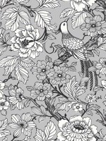 Beaufort Silver Peony Chinoiserie Wallpaper 292780407 by A Street Prints Wallpaper for sale at Wallpapers To Go