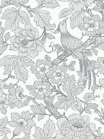 Beaufort Light Grey Peony Chinoiserie Wallpaper 292780408 by A Street Prints Wallpaper for sale at Wallpapers To Go