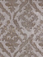 Lyra Bronze Damask Wallpaper 292720102 by Brewster Wallpaper for sale at Wallpapers To Go