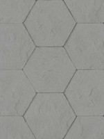 Bascom Dark Grey Stone Hexagon Wallpaper 4015427127 by Advantage Wallpaper for sale at Wallpapers To Go