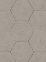 Bascom Light Grey Stone Hexagon Wallpaper 4015427134 by Advantage Wallpaper for sale at Wallpapers To Go