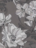 Selene Silver Mucha Floral Wallpaper 401986401 by A Street Prints Wallpaper for sale at Wallpapers To Go