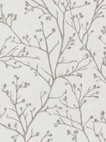 Koura Silver Budding Branches Wallpaper 401986453 by A Street Prints Wallpaper for sale at Wallpapers To Go