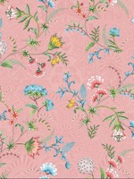 La Majorelle Pink Ornate Floral Wallpaper 300122 by Eijffinger Wallpaper for sale at Wallpapers To Go