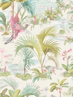 Calliope White Palm Scenes Wallpaper 300140 by Eijffinger Wallpaper for sale at Wallpapers To Go