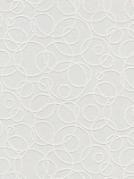 Artemisia White Circles Paintable Wallpaper 4000104519 by Brewster Wallpaper for sale at Wallpapers To Go