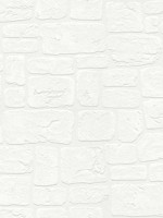 Gaffrey White Stone Paintable Wallpaper 4000204042 by Brewster Wallpaper for sale at Wallpapers To Go