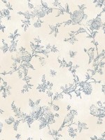 French Nightingale Blue Trail Wallpaper 312302192 by Chesapeake Wallpaper for sale at Wallpapers To Go