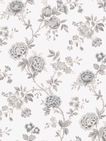 Chrysanthemum Grey Jacobean Wallpaper 312302216 by Chesapeake Wallpaper for sale at Wallpapers To Go
