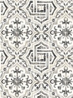Sonoma Black Spanish Tile Wallpaper 312312331 by Chesapeake Wallpaper for sale at Wallpapers To Go
