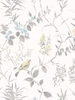 Imperial Garden Grey Botanical Wallpaper 312324172 by Chesapeake Wallpaper for sale at Wallpapers To Go