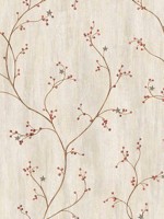 Justine Light Grey Berry Trail Wallpaper 312344031 by Chesapeake Wallpaper for sale at Wallpapers To Go