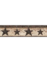 Ennis Charcoal Rustic Barn Star Border 312344602 by Chesapeake Wallpaper for sale at Wallpapers To Go