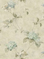 Magnolia Teal Hydrangea Trail Wallpaper 312376305 by Chesapeake Wallpaper for sale at Wallpapers To Go
